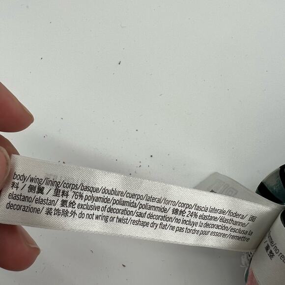 Victoria’s Secret PINK Bonded Bralette Floral Striped Cross Back Bra Size Small - Picture 6 of 7